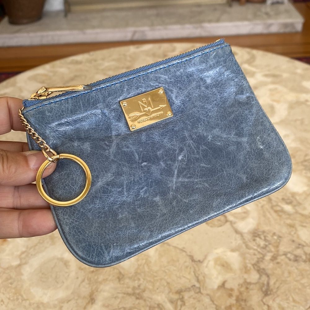 Rebecca Minkoff Cory Leather Zippered Key Chain Pouch Wallet
